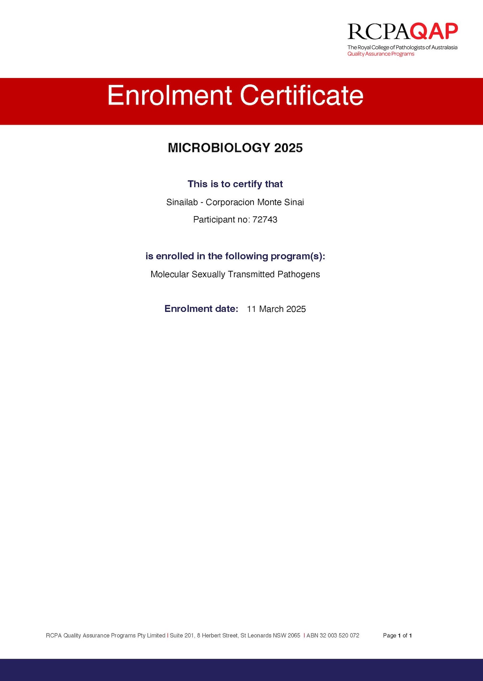 Certificacion RCPAQAP